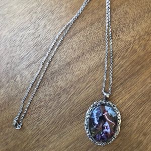 🌈3/$20 Cottage Fairy Grunge Handcrafted Handmade Cameo Romantic Silver Necklace